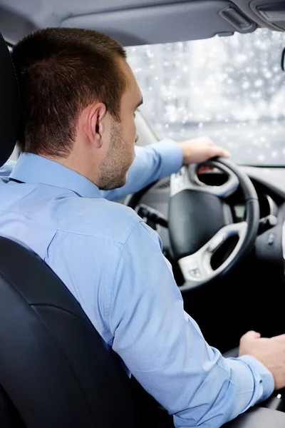 Man driving car — Stock Photo, Image