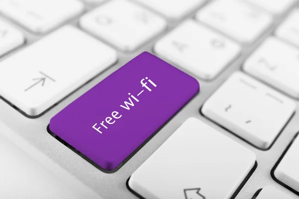 FREE WI-FI keyboard button — Stock Photo, Image