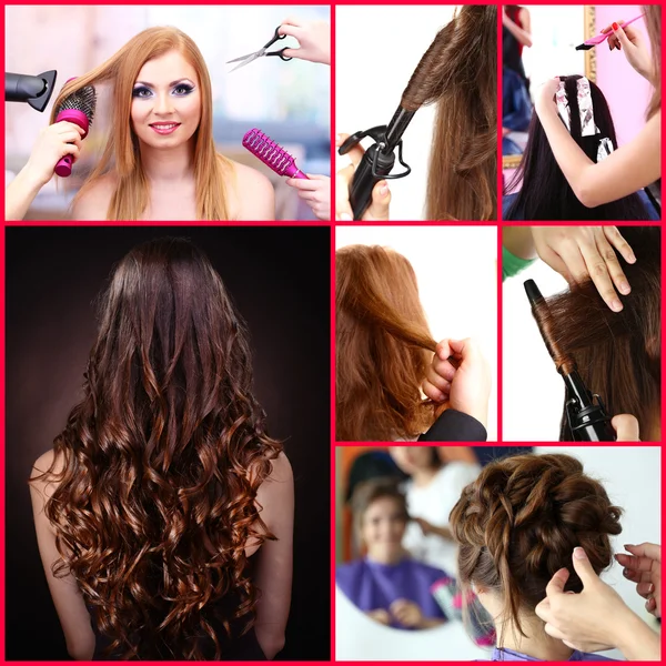 Beauty Salon Photo Collage — Stock Photo, Image