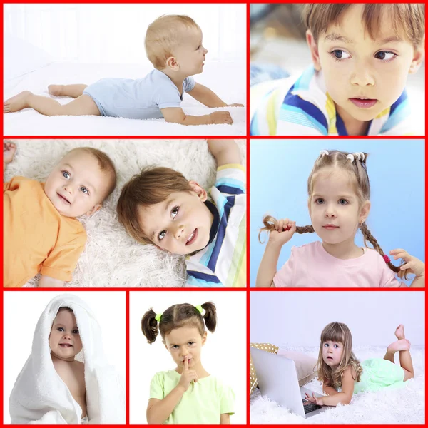 Carino Collage Bambini Piccoli — Foto Stock