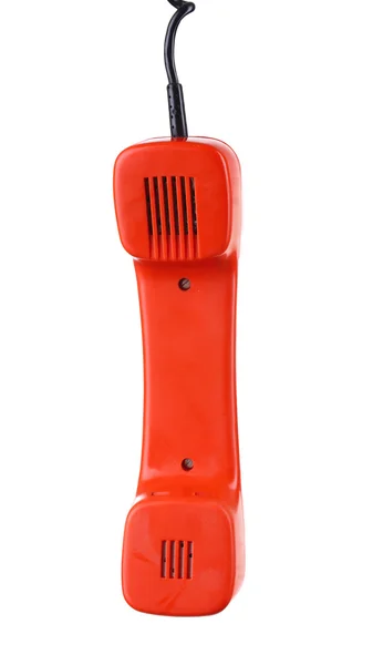 Retro telephone handset, isolated on white — Stock Photo, Image