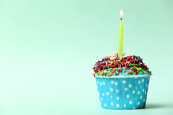 Finom születésnapi cupcake — Stock Fotó