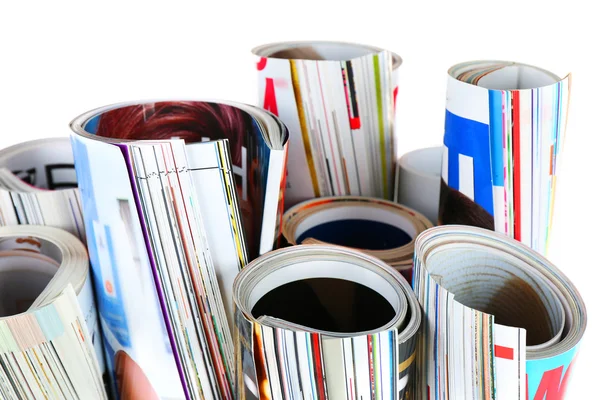 Many magazines close up — Stock Photo, Image