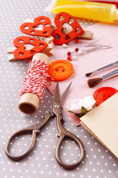 Scrapbooking craft materials — Stock Photo, Image