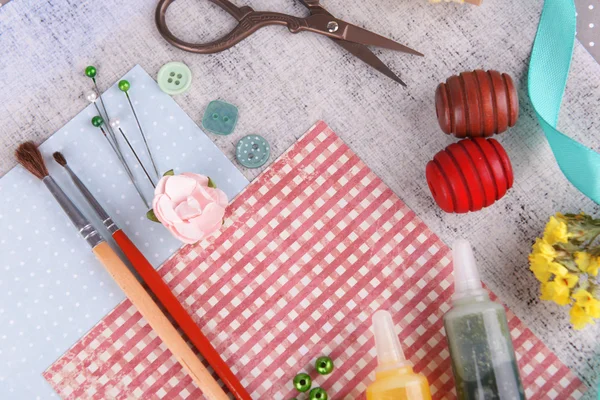 Materiales artesanales Scrapbooking — Foto de Stock