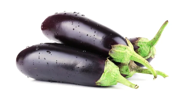 Aubergines isolated on white — Stock Photo, Image