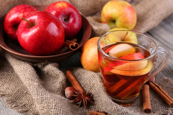 Apple cider with cinnamon