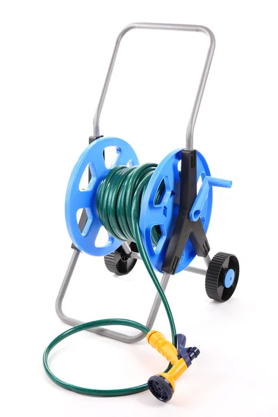 Garden hose on wheels — Stock Photo, Image