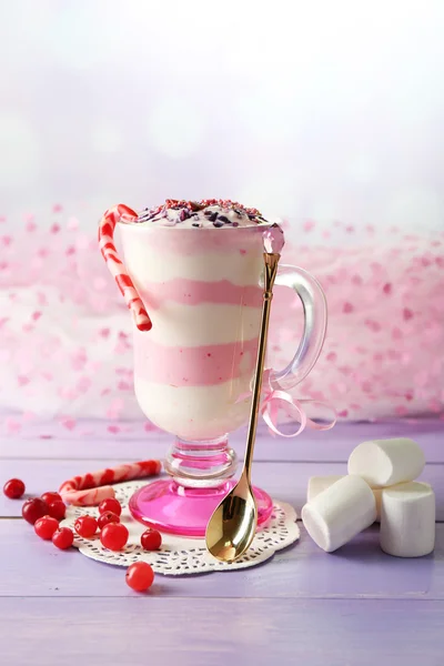 Cranberry melk dessert — Stockfoto