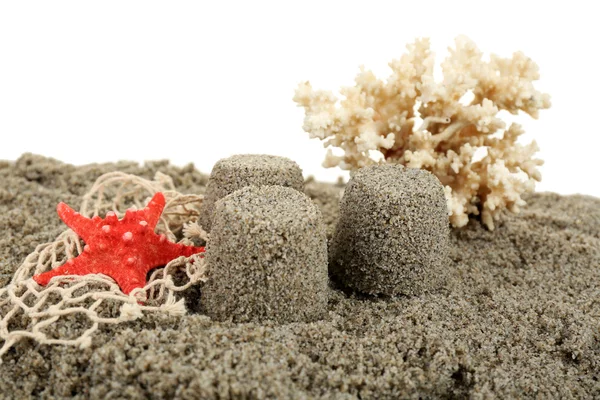 Spel in de zandbak, op zee — Stockfoto