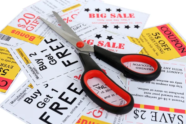 Set of cut coupons — Stock Photo, Image