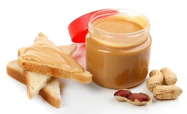 Cremige Erdnussbutter — Stockfoto