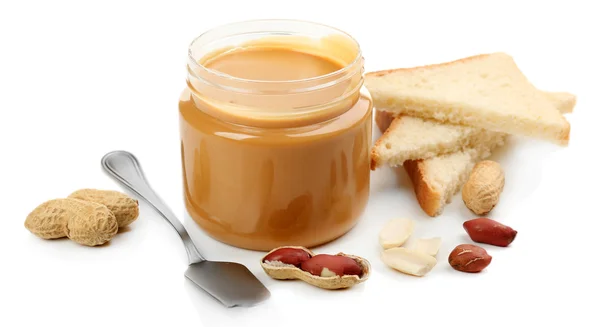 Mantequilla de cacahuete cremosa — Foto de Stock