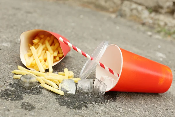 Fast-Food-Abfall — Stockfoto