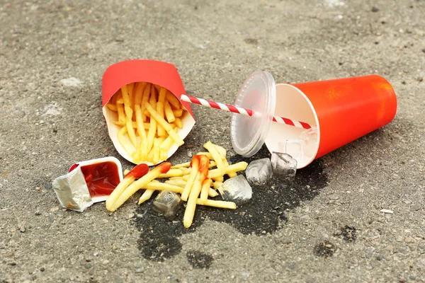 Fast-Food-Abfall — Stockfoto