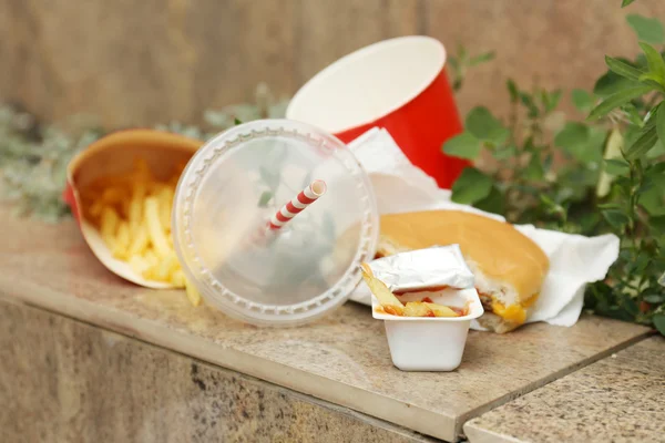 Fast food litter — Stock Photo, Image