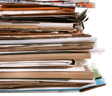 Bir yığın kağıt.