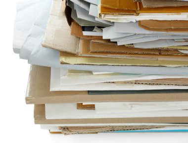 Bir yığın kağıt.