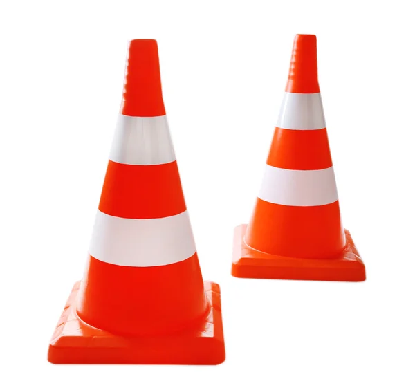 Cones de tráfego vermelho — Fotografia de Stock