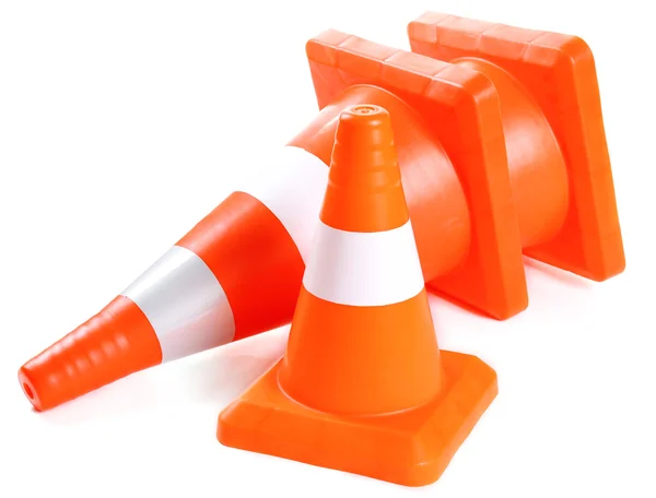 Traffic cone isolated on white — Stock Photo, Image