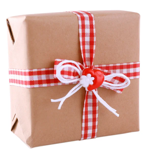 Caja de regalo aislada en blanco —  Fotos de Stock