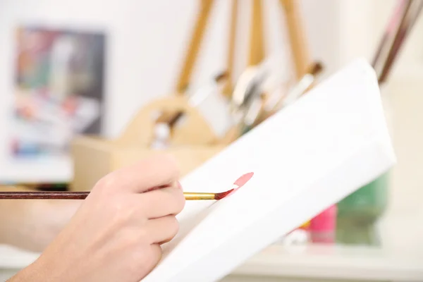 Artist painter on canvas — Stock Photo, Image