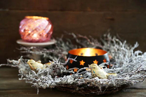 Composition with beautiful candlesticks — Stock Photo, Image