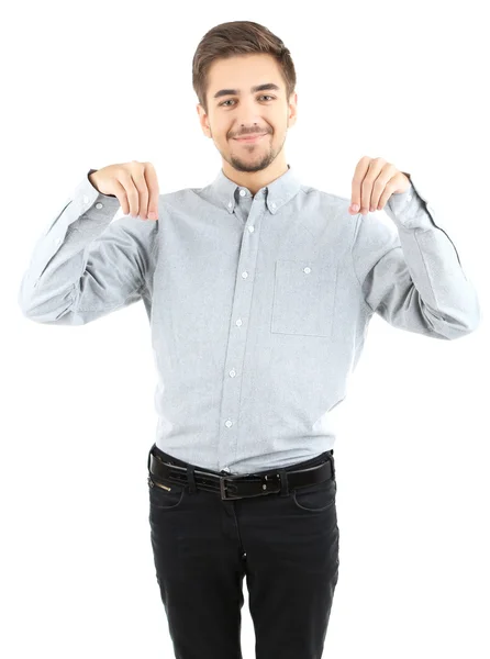 Schöner junger Mann — Stockfoto