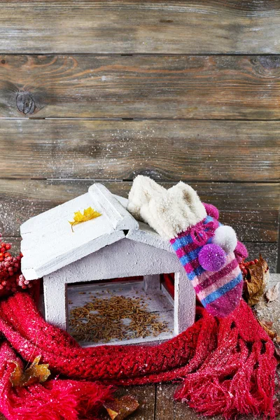 White Handmade birdhouse — Stock Photo, Image