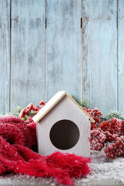 White Handmade birdhouse — Stock Photo, Image