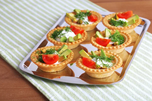 Tartlets com verduras e legumes — Fotografia de Stock