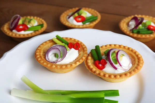 채소와 야채 tartlets — 스톡 사진