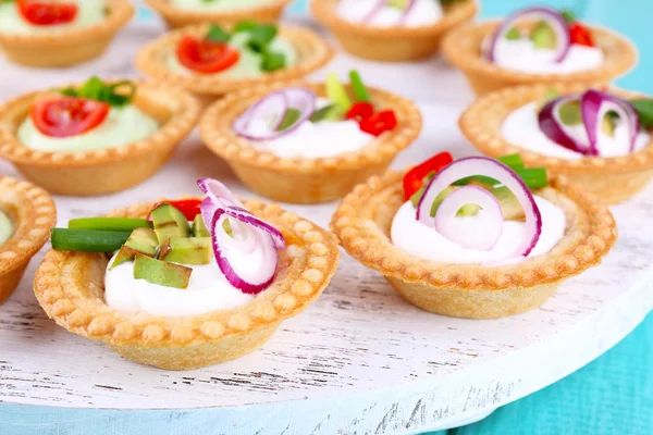 Tartlets com verduras e legumes — Fotografia de Stock