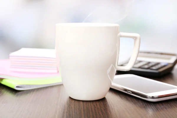 Cup of tea in office — Stock Photo, Image