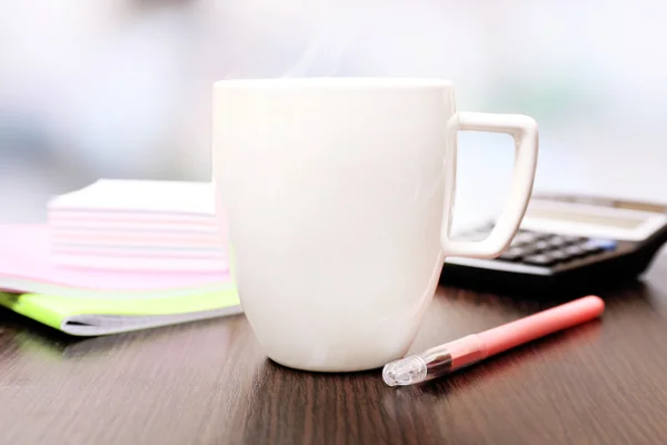 Cup of tea in office — Stock Photo, Image