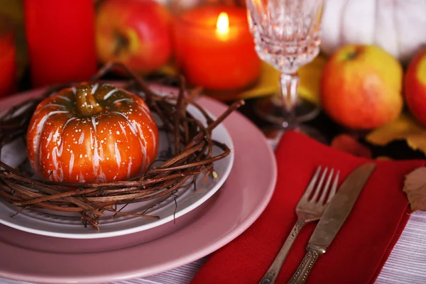 Festive autumn serving — Stock Photo, Image