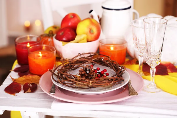 Festive autumn serving — Stock Photo, Image