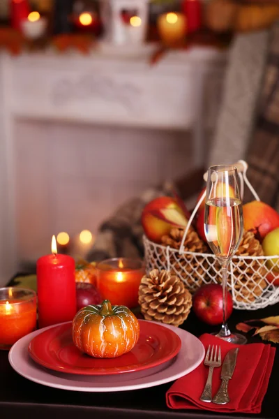 Festive autumn serving Royalty Free Stock Photos