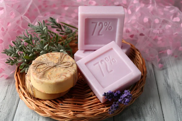 Bars of natural soap — Stock Photo, Image