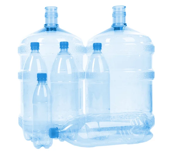 Verschillende flessen water — Stockfoto