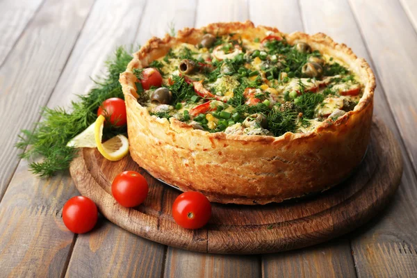 Vegetable pie with broccoli — Stock Photo, Image