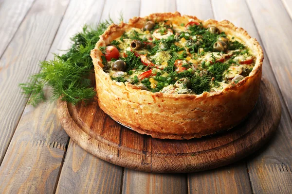 Pastel de verduras con brócoli — Foto de Stock