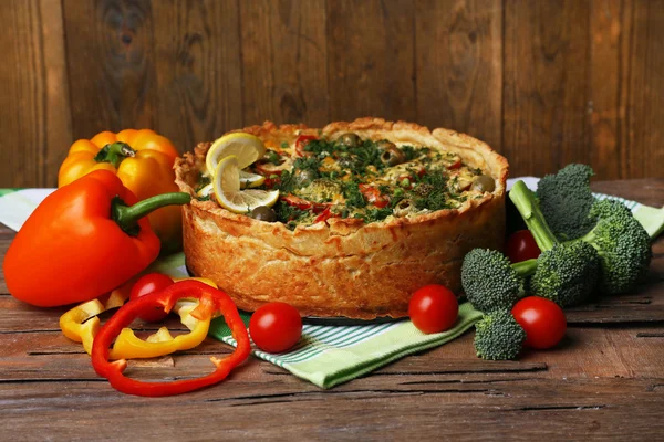 Овощной пирог с брокколи — стоковое фото