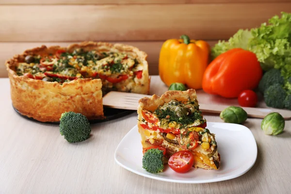 Tarte aux légumes au brocoli — Photo