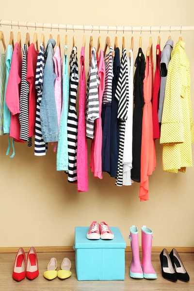 Colorful clothes and shoes — Stock Photo, Image