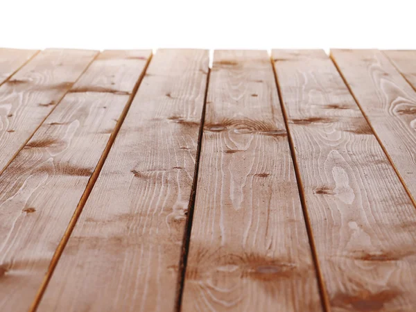 Wooden board isolated white — Stock Photo, Image