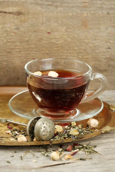 Composition with herbal tea — Stock Photo, Image