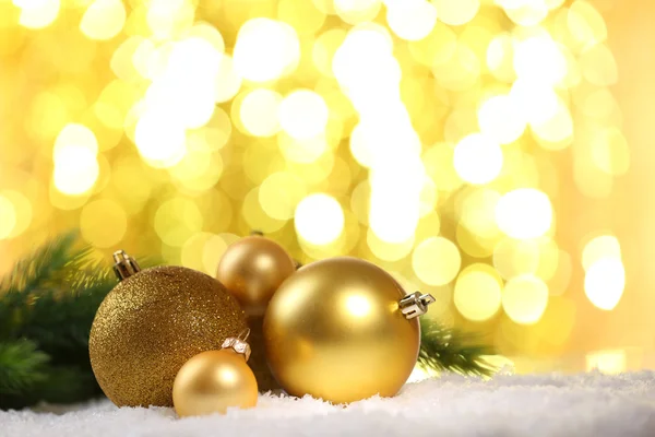 Christmas balls and lights — Stock Photo, Image