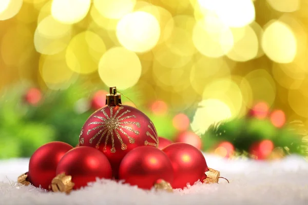 Christmas balls and lights — Stock Photo, Image