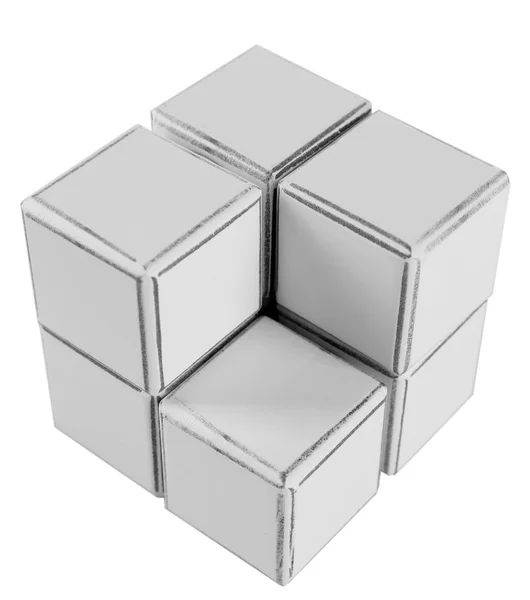 Cubos educativos cinza — Fotografia de Stock